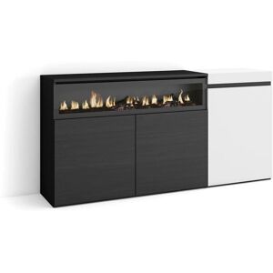 Skraut Home - Moderner Sideboard mit Kamin - 150x75x35cm Skraut Home - Moderner Sideboard mit Kamin - 150x75x35cm