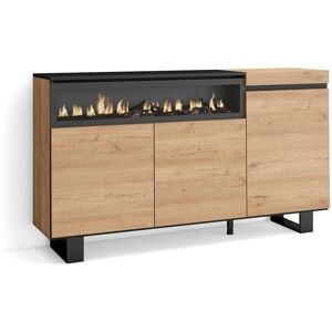 SKRAUT HOME Credenza - 150x87x35cm - Style Industriel Moderne SKRAUT HOME Credenza - 150x87x35cm - Style Industriel Moderne
