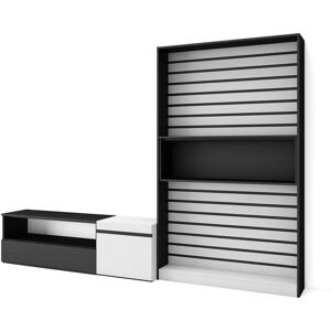 Skraut Home Moderner TV-Schrank - 65 Zoll - Weiß & Schwarz Skraut Home Moderner TV-Schrank - 65 Zoll - Weiß & Schwarz