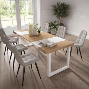 Skraut Home - Ausziehbarer Esstisch - 220cm, Für 10 Personen, Modern Skraut Home - Ausziehbarer Esstisch - 220cm, Für 10 Personen, Modern