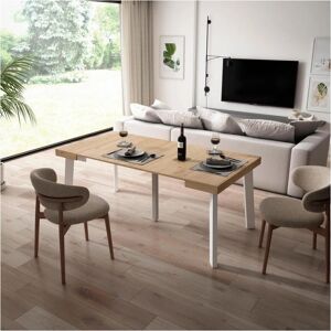 Skraut Home - Mesa Consola Extensible - 180 - Para 8 Comensales - Patas de Madera Skraut Home - Mesa Consola Extensible - 180 - Para 8 Comensales - Patas de Madera