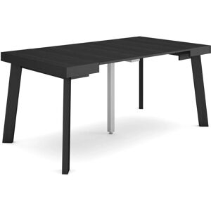 Tavolo da pranzo estensibile Skraut Home - 160cm, Nero, Per 8 persone Tavolo da pranzo estensibile Skraut Home - 160cm, Nero, Per 8 persone