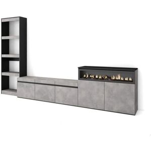 Juego de Muebles Modernos Skraut Home - 310x186x35cm - TV y Chimenea Juego de Muebles Modernos Skraut Home - 310x186x35cm - TV y Chimenea
