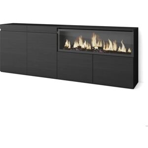 Skraut Home - Aparador Moderno con Chimenea Eléctrica - 210cm, 4 Puertas Skraut Home - Aparador Moderno con Chimenea Eléctrica - 210cm, 4 Puertas