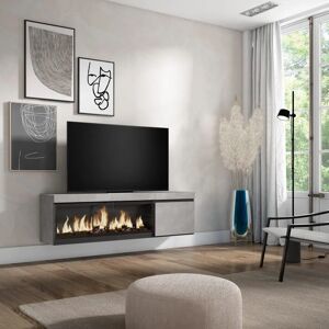 Mueble de TV Skraut Home - 160cm, Moderno, con Chimenea eléctrica Mueble de TV Skraut Home - 160cm, Moderno, con Chimenea eléctrica