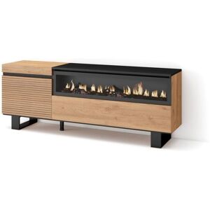 Mobile TV Skraut Home con Camino - 150x57x35cm - Stile Industriale Moderno Mobile TV Skraut Home con Camino - 150x57x35cm - Stile Industriale Moderno