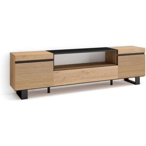 Skraut Home - Mueble TV - Estilo Industrial - Moderno - Roble Skraut Home - Mueble TV - Estilo Industrial - Moderno - Roble
