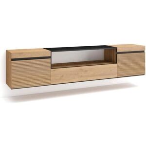 Skraut Home - Mueble de pared moderno en roble - 200x45x35cm Skraut Home - Mueble de pared moderno en roble - 200x45x35cm