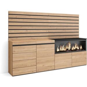 Skraut Home - Aparador Moderno con Almacenamiento - 214x145x35 cm Skraut Home - Aparador Moderno con Almacenamiento - 214x145x35 cm