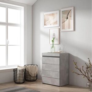 Cómoda moderna de 4 cajones en color cemento de Skraut Home - Mueble Cómoda moderna de 4 cajones en color cemento de Skraut Home - Mueble
