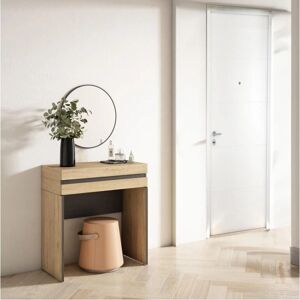 Skraut Home - Consola Entrada - Cajón de Almacenamiento - Estilo Roble Moderno Skraut Home - Consola Entrada - Cajón de Almacenamiento - Estilo Roble Moderno