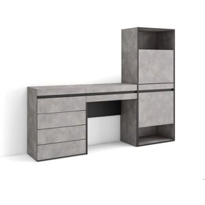 Skraut Home Modelo 187x35x145 cm Zapatero Moderno Cemento Skraut Home Modelo 187x35x145 cm Zapatero Moderno Cemento