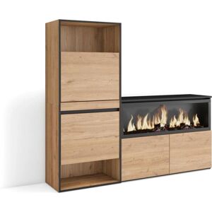 Armario de zapatos Roble de Skraut Home - Moderno 167x35x145 cm Armario de zapatos Roble de Skraut Home - Moderno 167x35x145 cm