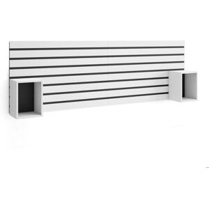 Skraut Home - Tête de lit avec tables de chevet - Style Moderne - Blanc - Publicité Skraut Home - Tête de lit avec tables de chevet - Style Moderne - Blanc - Publicité