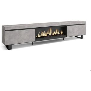 Mueble de TV Skraut Home con Chimenea - Estilo Industrial - 267x57x35 cm Mueble de TV Skraut Home con Chimenea - Estilo Industrial - 267x57x35 cm