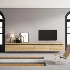 Skraut Home - Meuble TV Suspendu - Style Moderne - Chêne Skraut Home - Meuble TV Suspendu - Style Moderne - Chêne