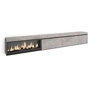 Skraut Home - Mueble de TV 317x45x35 cm - Estilo Moderno - Cemento Gris Skraut Home - Mueble de TV 317x45x35 cm - Estilo Moderno - Cemento Gris