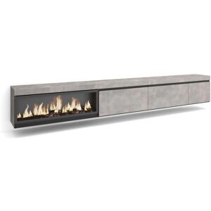 Skraut Home - Mueble de TV y chimenea eléctrica - Gris moderno Skraut Home - Mueble de TV y chimenea eléctrica - Gris moderno