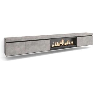 Mueble de TV Skraut Home - Moderno, Colgado, Gris Mueble de TV Skraut Home - Moderno, Colgado, Gris