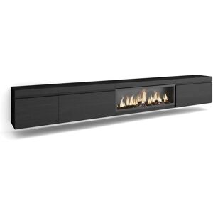 Skraut Home Modern Wandgemonteerd TV-kast - Grote Opbergruimte met 3D Vuur Effect Skraut Home Modern Wandgemonteerd TV-kast - Grote Opbergruimte met 3D Vuur Effect