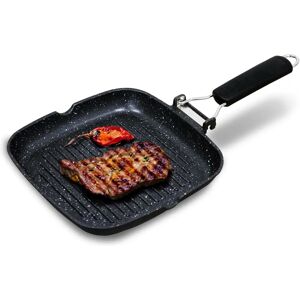 Briebe Poêle à Griller Induction Titane - 28x28 cm - Cuisine Saine - Publicité Briebe Poêle à Griller Induction Titane - 28x28 cm - Cuisine Saine - Publicité