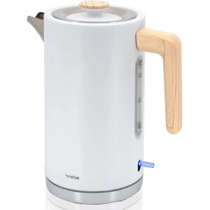 Bouilloire électrique Briebe KT1165WHT - 1,7L, sans fil, blanc, design nordique - Publicité Bouilloire électrique Briebe KT1165WHT - 1,7L, sans fil, blanc, design nordique - Publicité