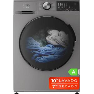 Evvo Lave-linge Sèche-linge 10 Kg + 7 Kg Chargement Frontal Nova 10/7X, Classe Énergétique A, Inox - Publicité Evvo Lave-linge Sèche-linge 10 Kg + 7 Kg Chargement Frontal Nova 10/7X, Classe Énergétique A, Inox - Publicité