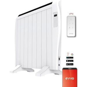 Calefactor Blanco EVVO C8 - 1200W, 8 Elementos, WiFi, Mando, Temporizador Calefactor Blanco EVVO C8 - 1200W, 8 Elementos, WiFi, Mando, Temporizador