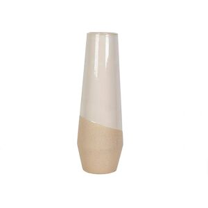 Fijalo Ceramic Vase Beige/White – 15x15x45cm - Vase Fijalo Ceramic Vase Beige/White – 15x15x45cm - Vase