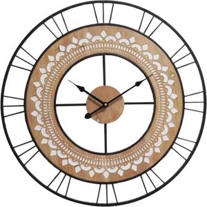 Fijalo - Reloj Pared - Pino/Negro - 50x5x50 cm Fijalo - Reloj Pared - Pino/Negro - 50x5x50 cm