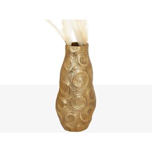 Fijalo - Vaso di fiori in alluminio dorato con vortici - 33666 Fijalo - Vaso di fiori in alluminio dorato con vortici - 33666