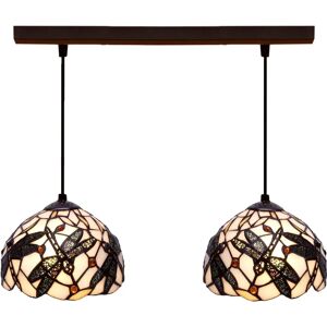 Fijalo Lampada a Sospensione Tiffany D-20cm x2 - Lampada a Soffitto Fijalo Lampada a Sospensione Tiffany D-20cm x2 - Lampada a Soffitto