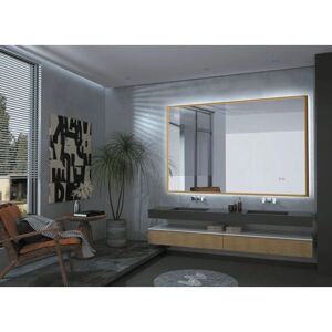 Espejo retroiluminado LED negro MICE COLLECTION - 100x80cm - Baño, Dormitorio, Vestidor Espejo retroiluminado LED negro MICE COLLECTION - 100x80cm - Baño, Dormitorio, Vestidor