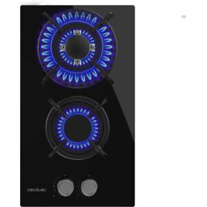 Cecotec Placa de Gas - 2 Fuegos, Cristal Negro, Wok, Sistema de Seguridad Cecotec Placa de Gas - 2 Fuegos, Cristal Negro, Wok, Sistema de Seguridad