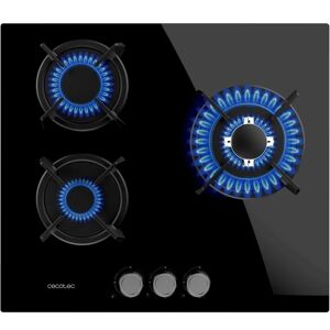 Cecotec G 3200S Placa de gas WOK - Cristal negro, 3 fuegos Cecotec G 3200S Placa de gas WOK - Cristal negro, 3 fuegos