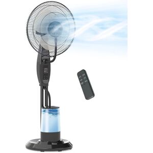 HOMCOM - 824-103V90BK - Negro - 3 velocidades - Ventilador nebulizador HOMCOM - 824-103V90BK - Negro - 3 velocidades - Ventilador nebulizador