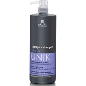 Champú Plateado Arual Unik - Cuidado para Cabello Gris y Rubio - 1000ml Champú Plateado Arual Unik - Cuidado para Cabello Gris y Rubio - 1000ml