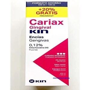 Rinçage Gingival Kin Cariax 500ml + 100ml - Bain de bouche pour gencives - Publicité Rinçage Gingival Kin Cariax 500ml + 100ml - Bain de bouche pour gencives - Publicité
