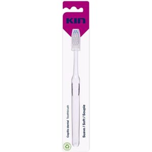 Brosse à dents adulte Kin douce - Poils souples, Poignée ergonomique - Publicité Brosse à dents adulte Kin douce - Poils souples, Poignée ergonomique - Publicité