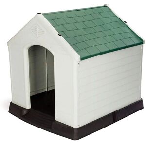 GARDIUN Caseta para Perro Mediano Zeus Plus - Resina, Techo a Dos Aguas, 87x78x81 cm GARDIUN Caseta para Perro Mediano Zeus Plus - Resina, Techo a Dos Aguas, 87x78x81 cm