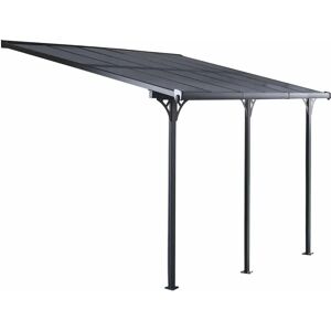 Gardiun Pergola Murale Elliot - Aluminium 15 m² - Gris - Publicité Gardiun Pergola Murale Elliot - Aluminium 15 m² - Gris - Publicité