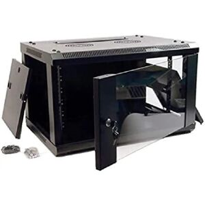 Armario Mural Powergreen 6U - Acero, Cerradura frontal Armario Mural Powergreen 6U - Acero, Cerradura frontal