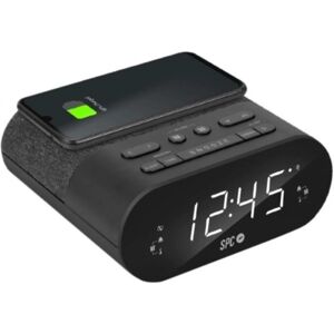 Despertador SPC preto com carregador sem fio - Despertador Despertador SPC preto com carregador sem fio - Despertador