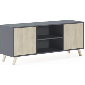Skraut Home Wind TV-meubel - Modern Ontwerp - Grijs Antraciet Skraut Home Wind TV-meubel - Modern Ontwerp - Grijs Antraciet