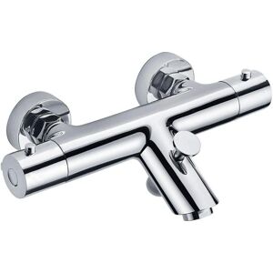 Grifo Termostático para Bañera KIBATH - Latón, Botón de Seguridad, 2 Salidas Grifo Termostático para Bañera KIBATH - Latón, Botón de Seguridad, 2 Salidas