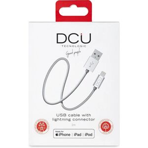 DCU Tecnologic Lightning-kabel - 1m Silver DCU Tecnologic Lightning-kabel - 1m Silver