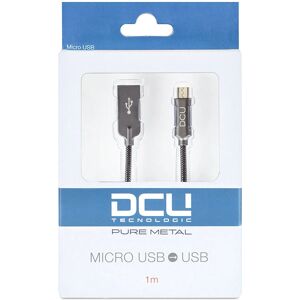 DCU Tecnologic Silver Micro-USB 2.0 Kabel 1m - USB Type A DCU Tecnologic Silver Micro-USB 2.0 Kabel 1m - USB Type A