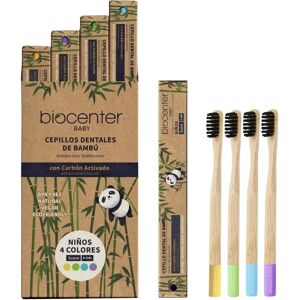 Pack de cepillos de dientes para niños con bambú y carbón activo - Biocenter 4 unidades Pack de cepillos de dientes para niños con bambú y carbón activo - Biocenter 4 unidades