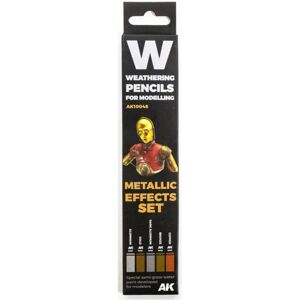 AK Interactive - Conjunto de Lápis de Envelhecimento - Efeitos Metálicos - Conjunto de Efeitos AK Interactive - Conjunto de Lápis de Envelhecimento - Efeitos Metálicos - Conjunto de Efeitos