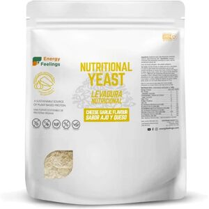 Energy Feelings Levedura de Alho e Parmesão - Vegano, Rica em proteínas, Baixa em gordura Energy Feelings Levedura de Alho e Parmesão - Vegano, Rica em proteínas, Baixa em gordura
